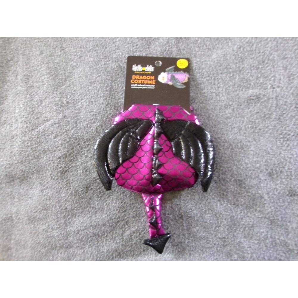 Thrills & Chills Brand Halloween Purple Dragon Costume Small Pets